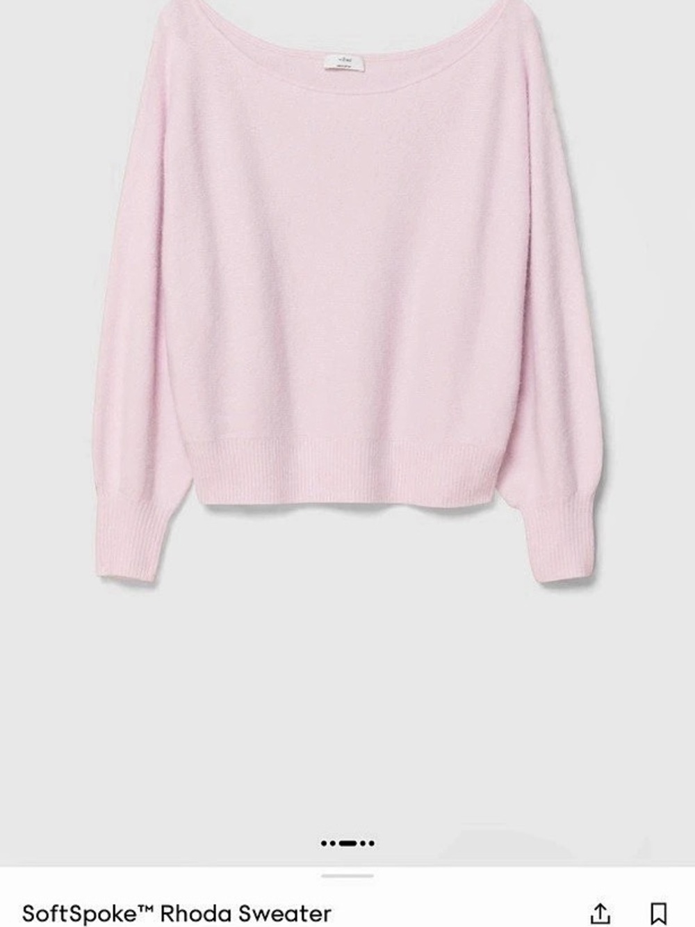 Aritzia SoftSpoke Rhoda Sweater Crewneck Dusty  Pink Size